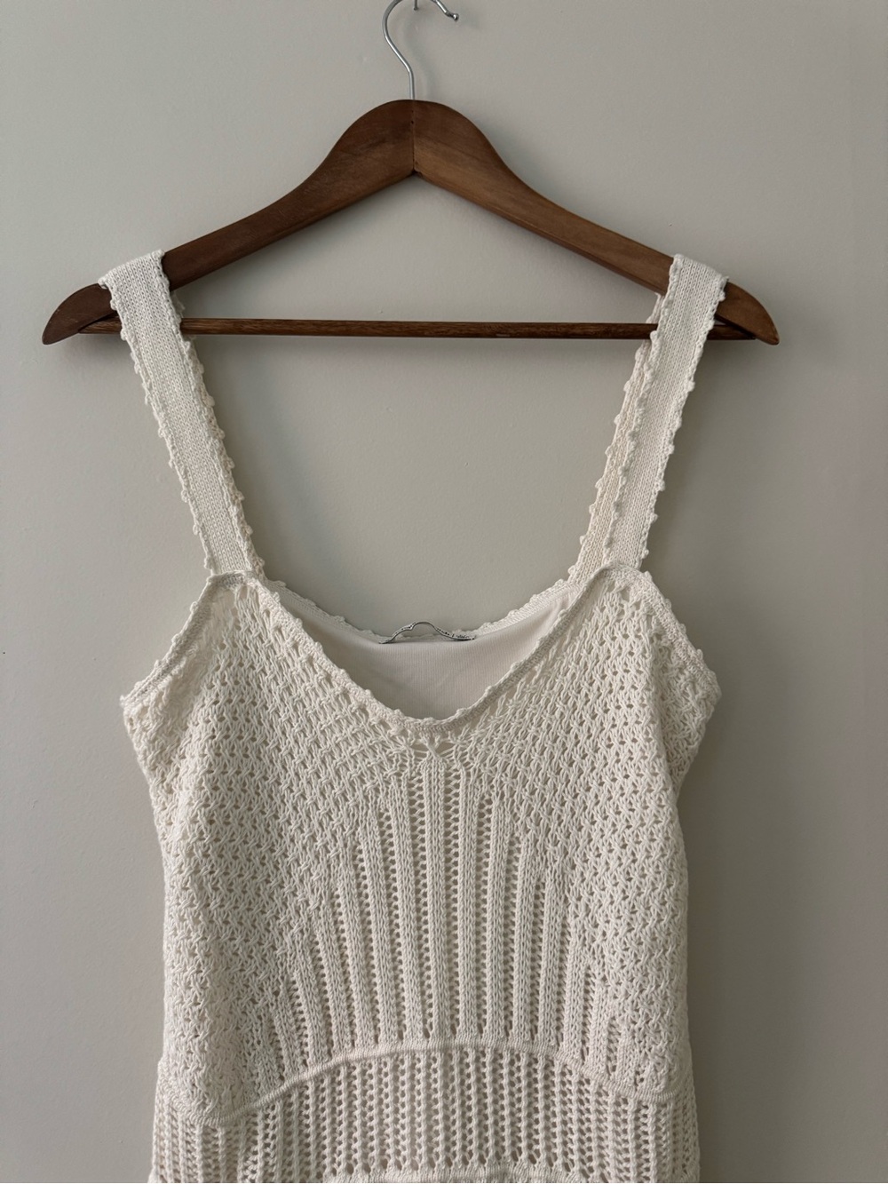 ABERCROMBIE Crochet Tank Dress White LT - Picture 3 of 11